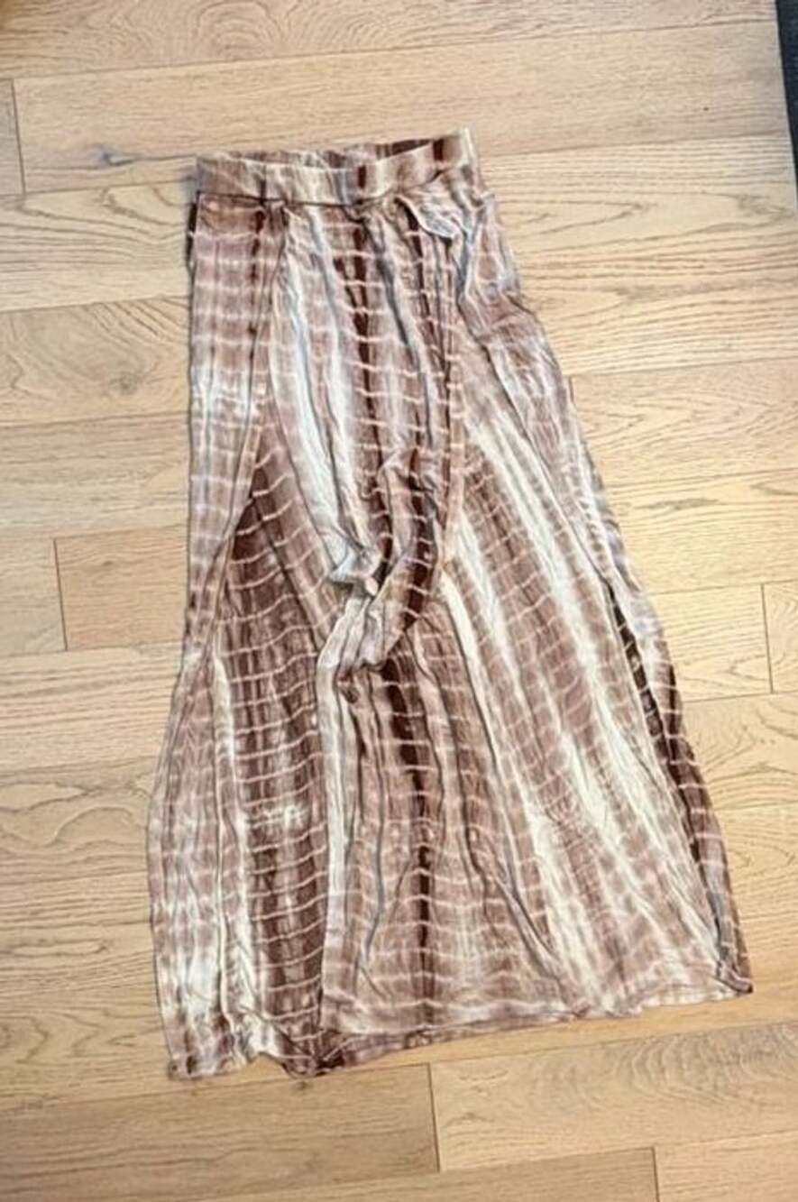SHEIN Brown High Double Slit Skirt